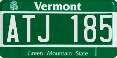 VT license plate ATJ185