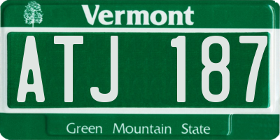 VT license plate ATJ187