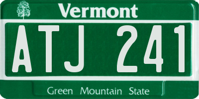 VT license plate ATJ241