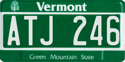 VT license plate ATJ246