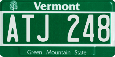 VT license plate ATJ248