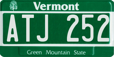 VT license plate ATJ252