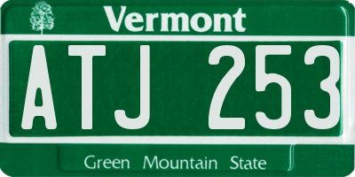 VT license plate ATJ253