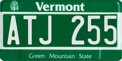 VT license plate ATJ255