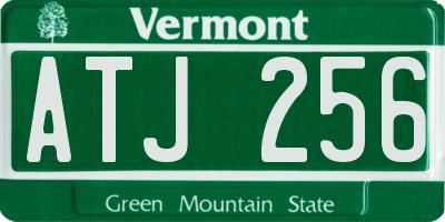 VT license plate ATJ256