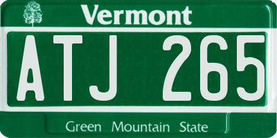 VT license plate ATJ265