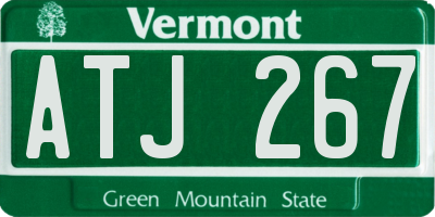 VT license plate ATJ267