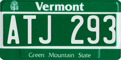 VT license plate ATJ293