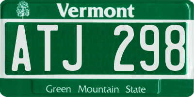 VT license plate ATJ298