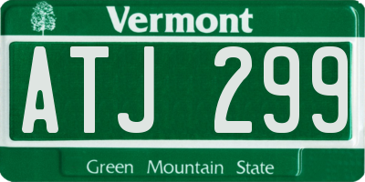 VT license plate ATJ299