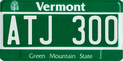 VT license plate ATJ300