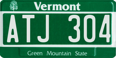 VT license plate ATJ304
