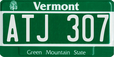VT license plate ATJ307