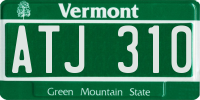 VT license plate ATJ310