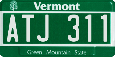 VT license plate ATJ311