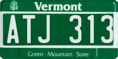 VT license plate ATJ313