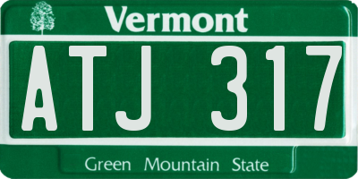 VT license plate ATJ317