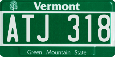 VT license plate ATJ318