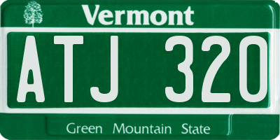 VT license plate ATJ320