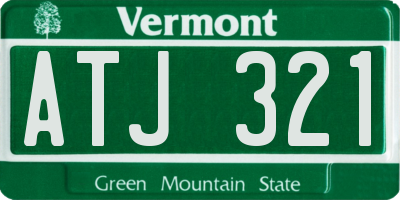 VT license plate ATJ321