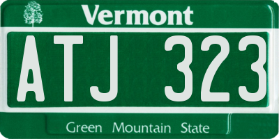 VT license plate ATJ323