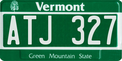 VT license plate ATJ327