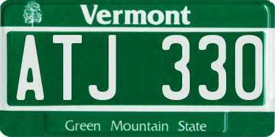 VT license plate ATJ330