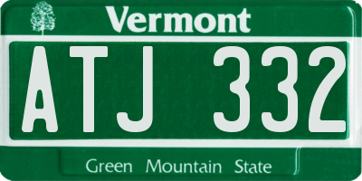 VT license plate ATJ332