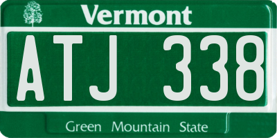 VT license plate ATJ338