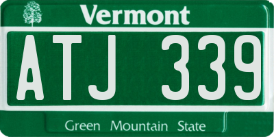 VT license plate ATJ339