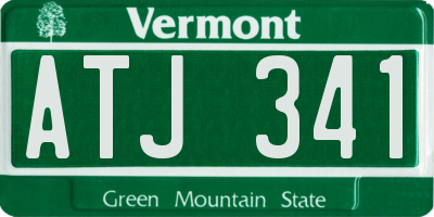VT license plate ATJ341
