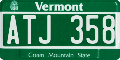VT license plate ATJ358