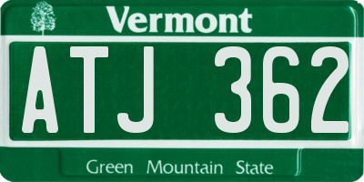 VT license plate ATJ362