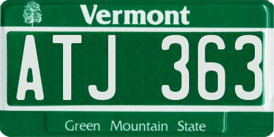 VT license plate ATJ363