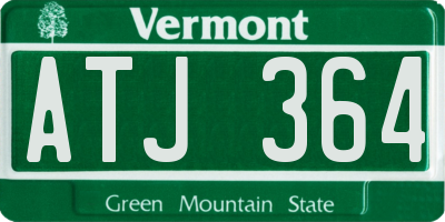 VT license plate ATJ364