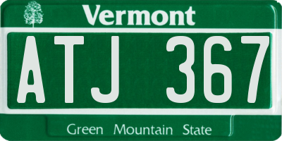 VT license plate ATJ367