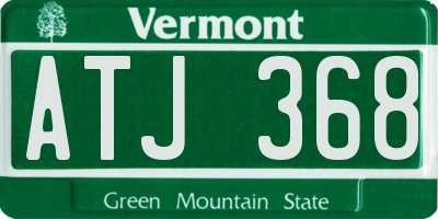 VT license plate ATJ368