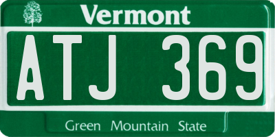 VT license plate ATJ369