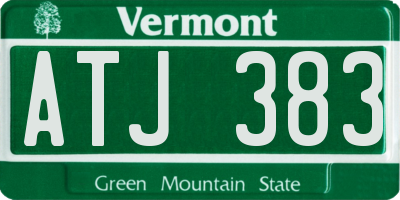 VT license plate ATJ383