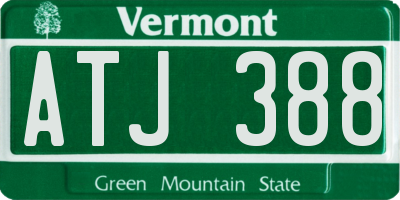VT license plate ATJ388