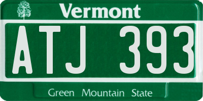 VT license plate ATJ393