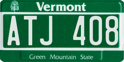 VT license plate ATJ408