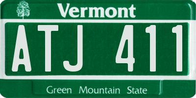 VT license plate ATJ411