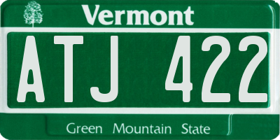 VT license plate ATJ422