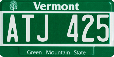 VT license plate ATJ425