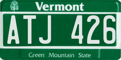 VT license plate ATJ426