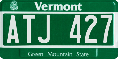 VT license plate ATJ427