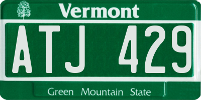 VT license plate ATJ429