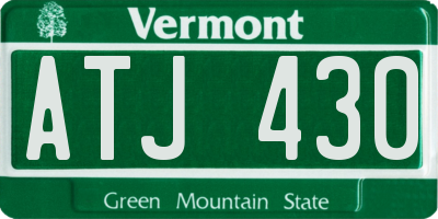 VT license plate ATJ430