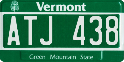 VT license plate ATJ438